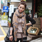 F707 2011秋冬新品 韩国新款配饰可爱斑马纹围巾丝巾 披肩