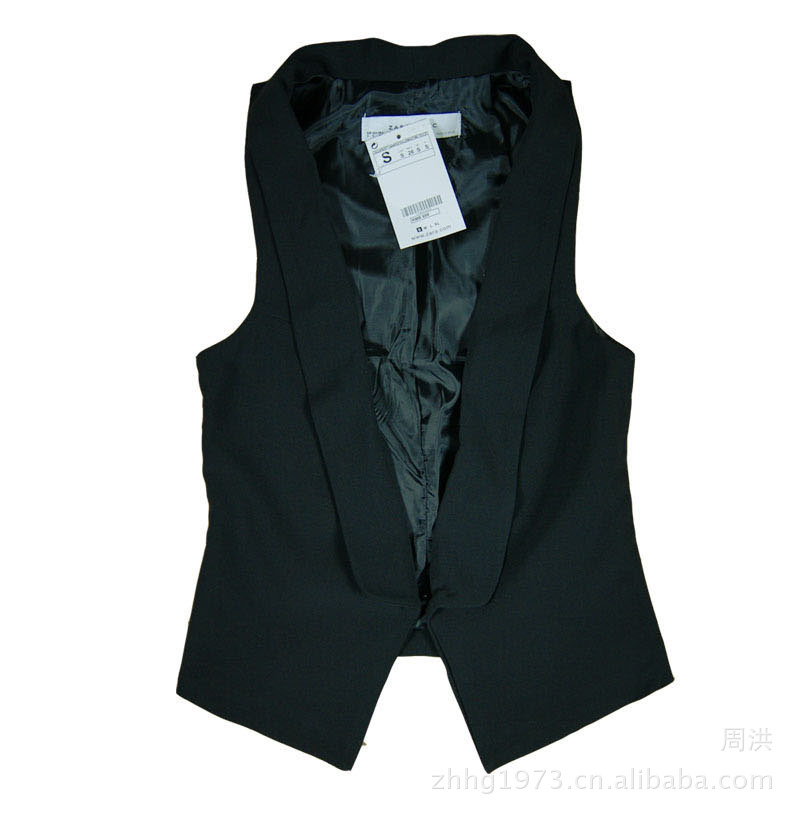 【Z*RA.百搭修身<em>女式西装马甲</em>/马夹/大码 OL通