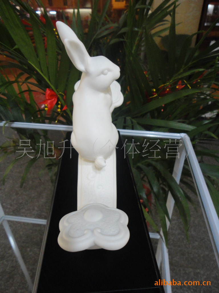 【如意兔子】陶艺/手工艺术/陶瓷手工艺术兔子/陶瓷兔子/吉祥如意