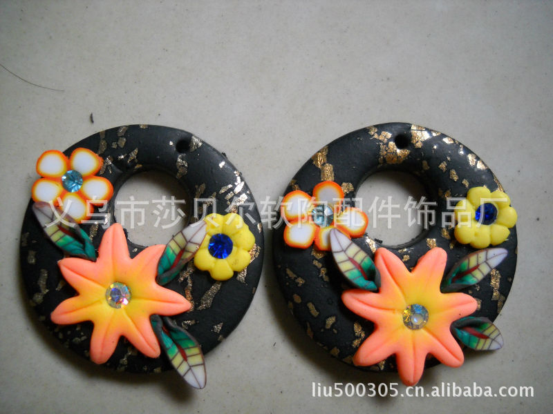 厂家直销软陶耳环,服装辅料,民族风饰品,DIY配