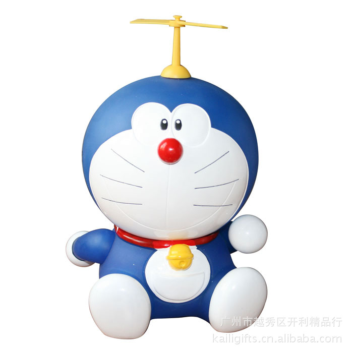 【批发动漫玩具周边 机器猫\/叮当\/哆啦a梦 竹蜻蜓叮当公仔 搪胶储钱】价格,厂家,图片,人偶、娃娃玩具,广州市越秀区开利精品行-马可波罗网