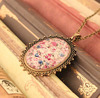 实物拍摄 欧美复古外贸饰品 原单 尾单 紫色玫瑰花毛衣链