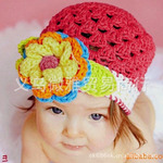 欧美款儿童手工帽子 婴儿宝宝毛线帽 crochet hats