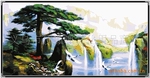50*100迎客松 书画 数字油画批发 客厅画 大厅画 大堂画