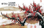 阿里诚信商家 40*80规格 梅花风景 PET立体画 SF-7002