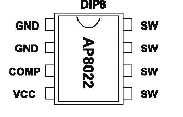 可直接替换viper22 ap8022 ac/dc 电源驱动ic