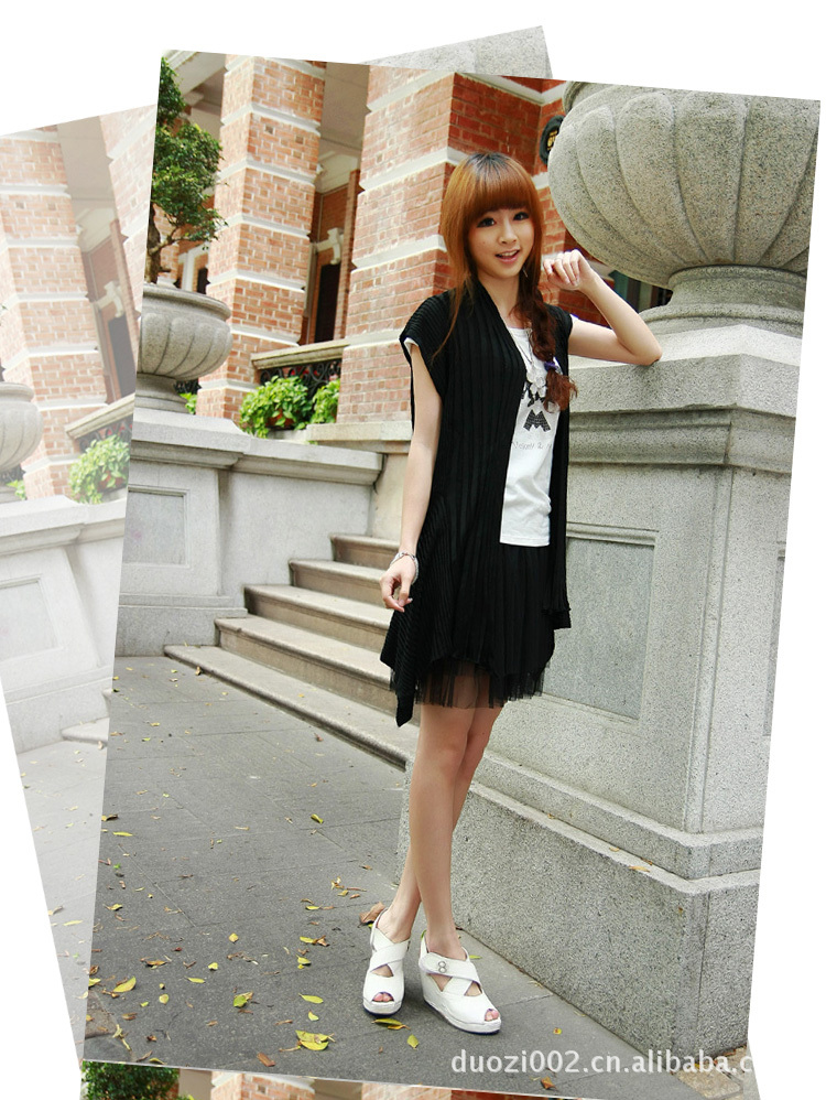 【淘宝拍拍网店代理<em>针织长马甲</em>外套连衣裙雪纺