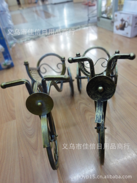 批发采购厨用笼、架-F0548 古铜色自行车红酒