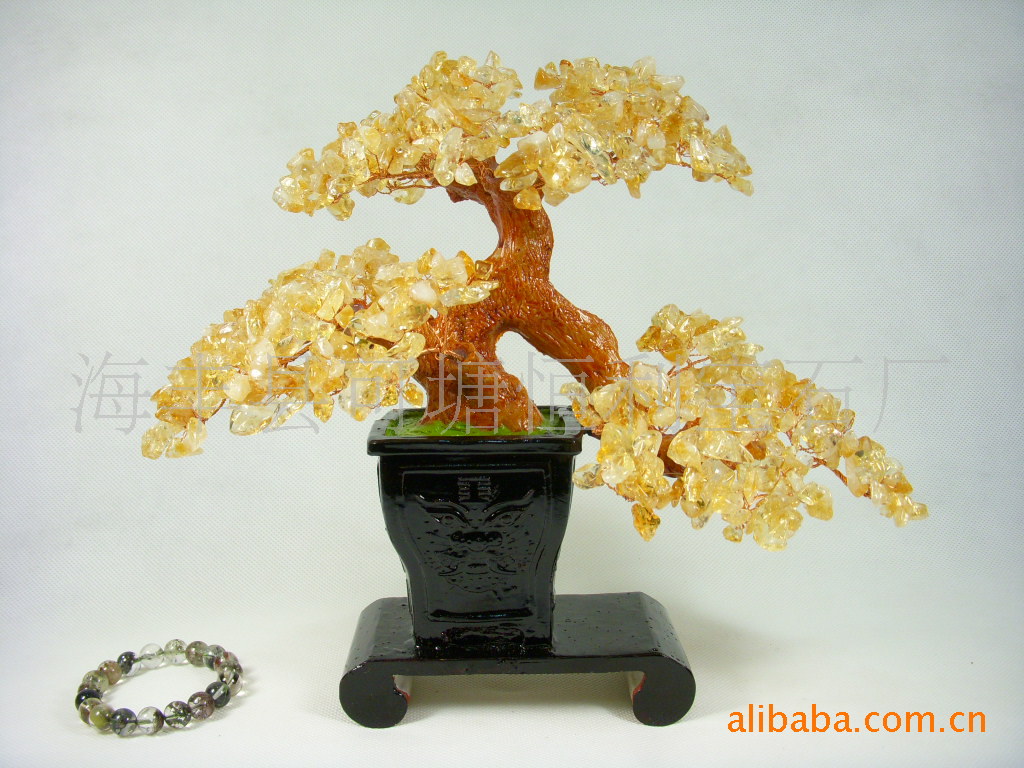 吉树 供应发财树水晶树水晶摆件发财树图片,吉