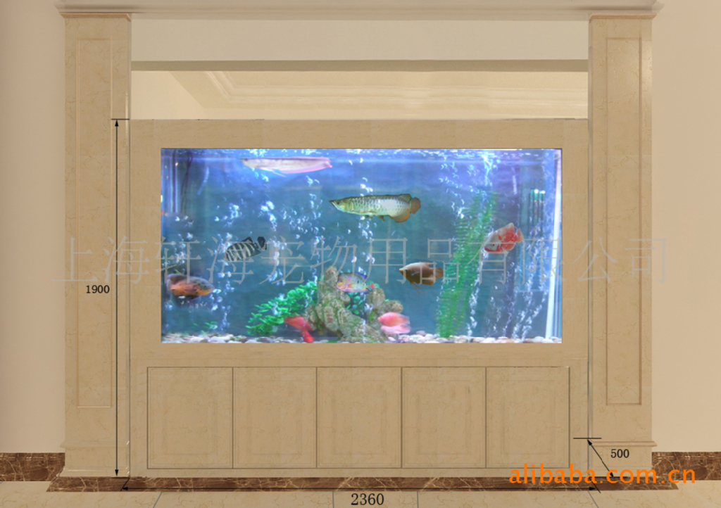 【索浦鱼缸】镶嵌式水族箱,墙内鱼缸,嵌入式隔断水族箱/鱼缸