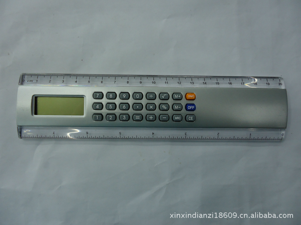 计算器-20厘米长计算器直尺 OFF键关机-计算器