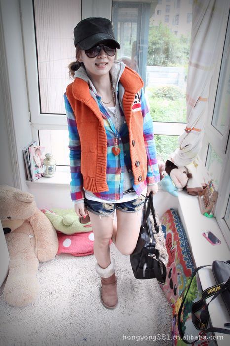 新款女装外贸原单大嘴猴行棉针织背心<em>小马甲</em>马