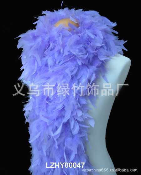 厂家供应2码热销咖啡加白火鸡毛条羽毛围巾绿