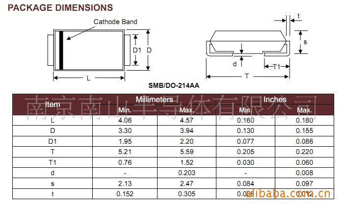 二极管-风华代理锗材料SMBJ36CA型,贴片瞬变