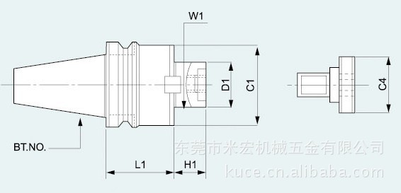平面铣刀柄BT40-FMA31.75--90