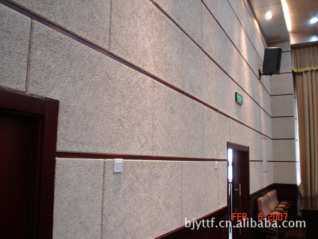 厂家定做厚度30mm防火吸音降噪抗冲击木丝吸