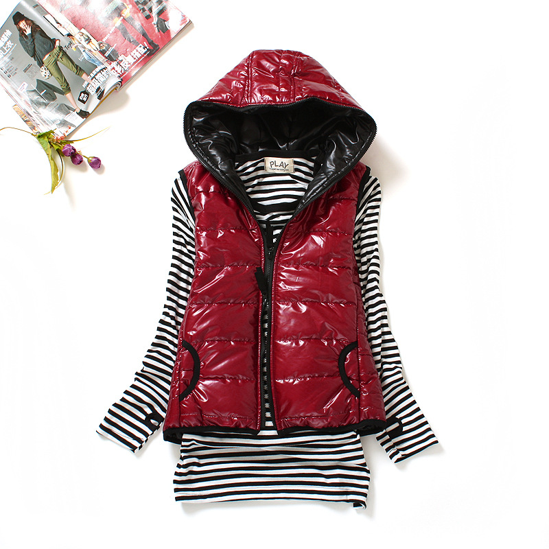 【2012新款秋装 <em>羽绒</em>棉<em>马甲</em>女士韩版 时尚带帽