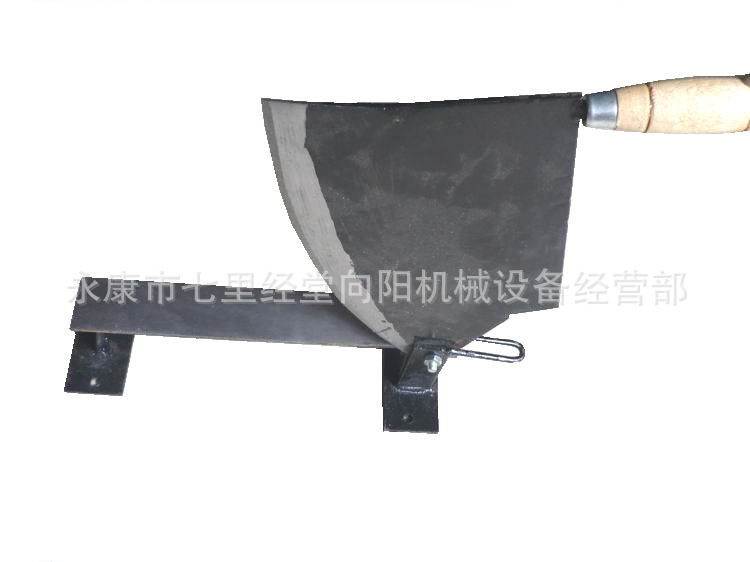 传统中药工具 大号方头药刀 手工切药刀 中药刀 铡刀 带底座
