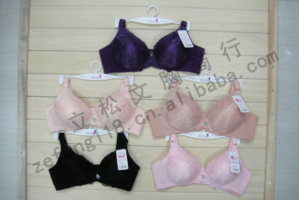 【批发<em>婷玛</em>无钢圈内衣中厚棉杯蕾丝花边U型美