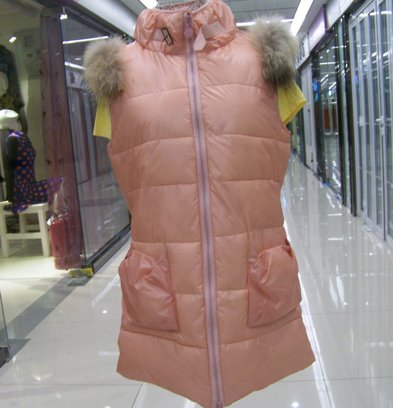 【<em>羽绒</em>服棉<em>马甲</em>女 真毛领韩版<em>加长 羽绒</em>棉<em>马甲</em>