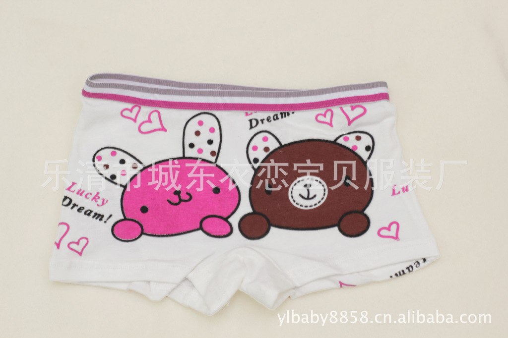 【儿童纯棉卡通<em>内裤批发外贸尾单</em>女童平角裤厂