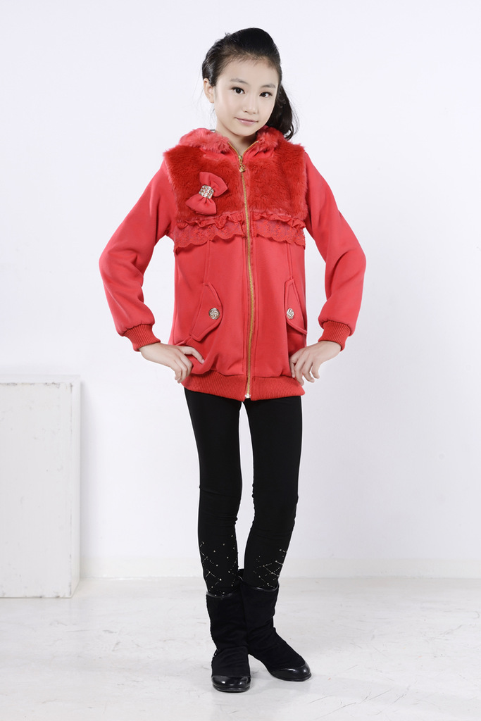 新款秋冬装 <em>大童</em>服装<em>批发</em> 女<em>大童</em>厚外套 韩版厚