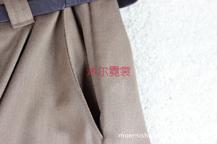 【沐尔霓裳 供应<em>2012新款</em>女装<em>短裤</em> <em>时尚</em>咖啡色