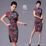 MY ROSE 夏季香云纱旗袍/2012夏季旗袍/复古旗袍G55126