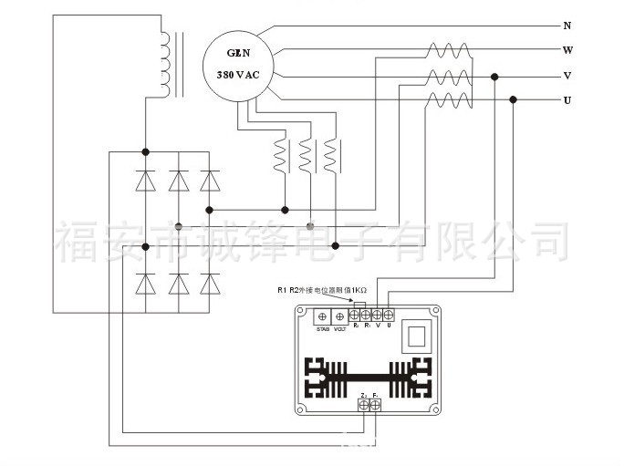 dx-8e发电机avr接线图