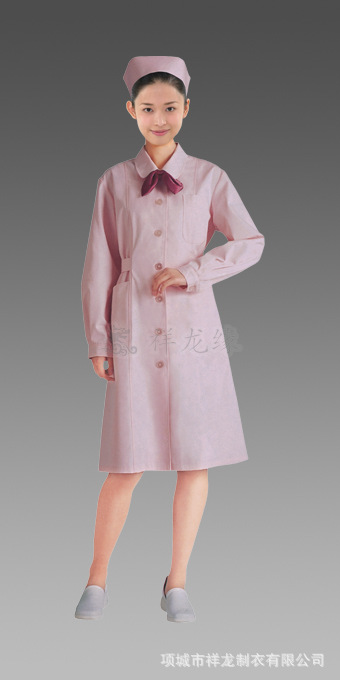 【2012长袖冬装优质价廉最新款粉红色护士服