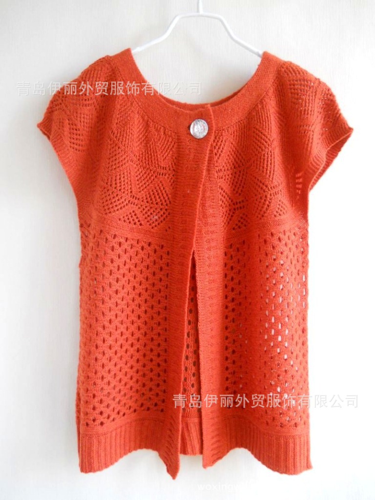 <em>韩版</em> 披肩式 短袖 镂空钩花针织衫<em>毛衣图片</em>,<em>韩版</em>