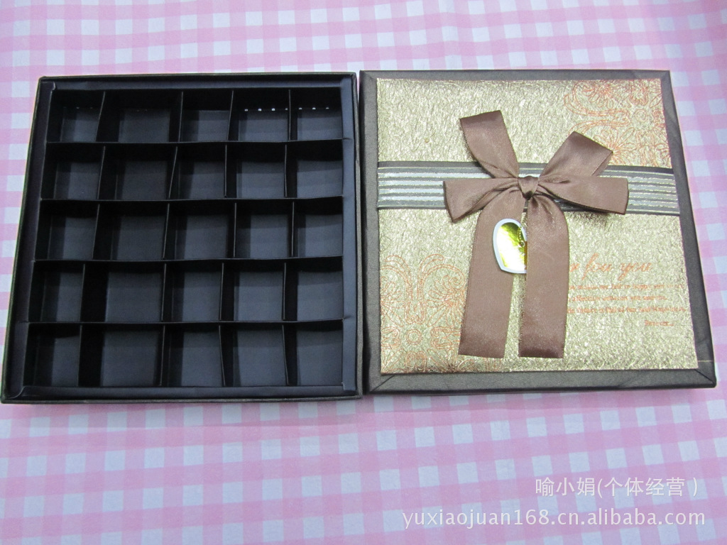 【厂家批发高档精美墙纸蝴蝶结丝带巧克力朱古