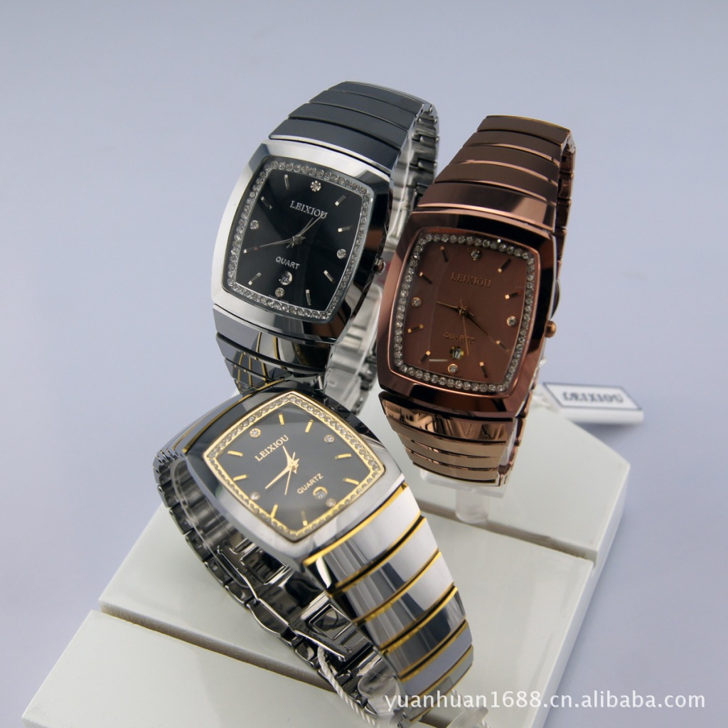 【瑞士品牌 雷西欧\/Leixiou 石英男表 钨钢手表