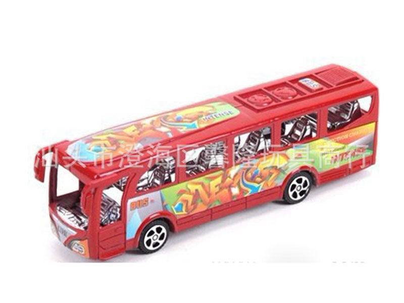 【惯性镀坐巴士公共汽车 儿童玩具】
