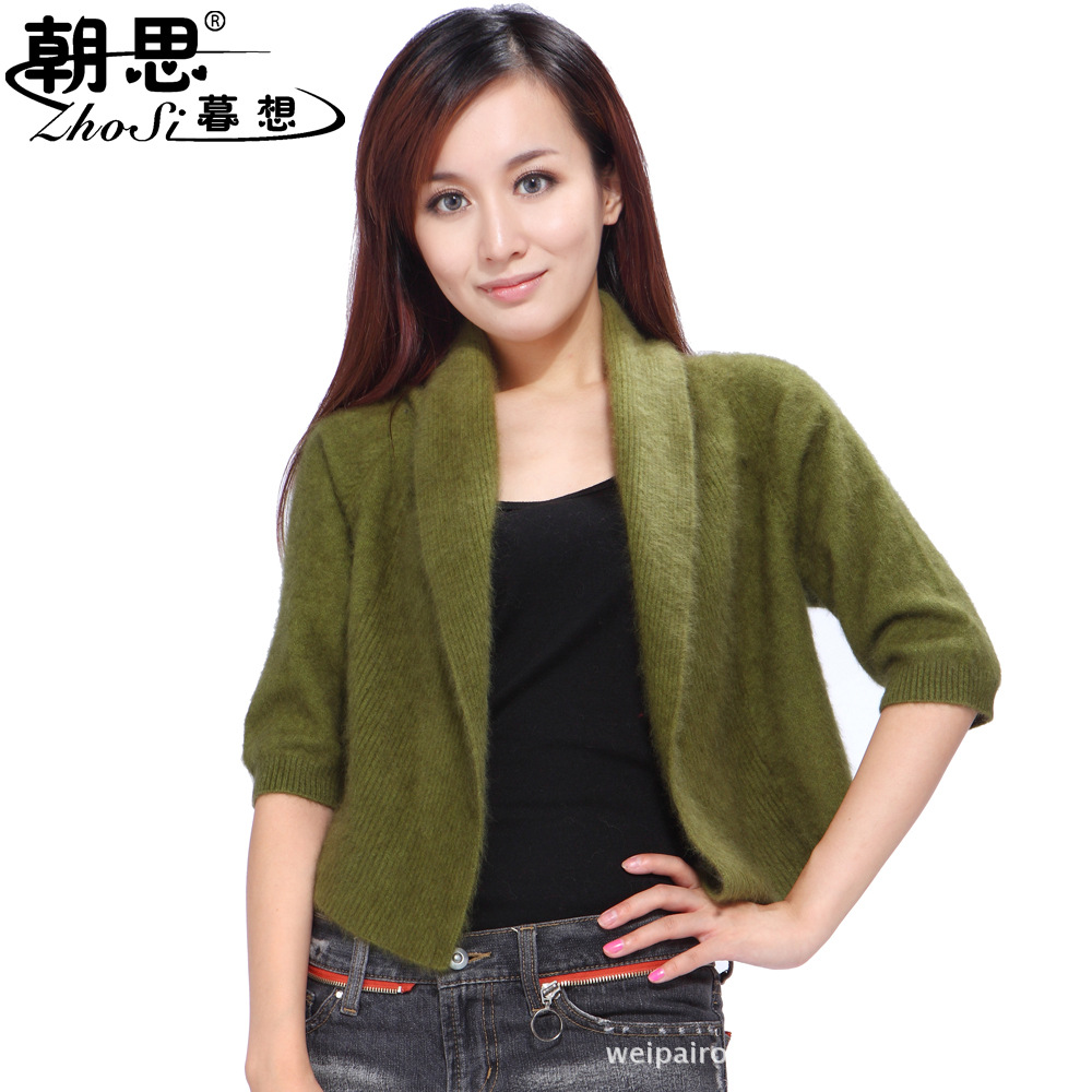 批发采购女式<em>毛衣</em>-新款<em>短袖</em>蝙蝠袖<em>貂绒毛衣</em>开