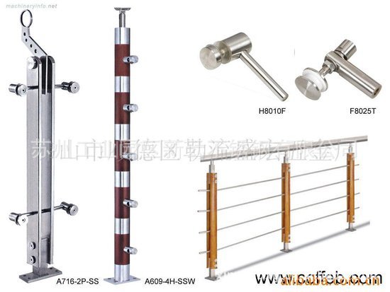 不锈钢栏杆立柱及楼梯安装效果图