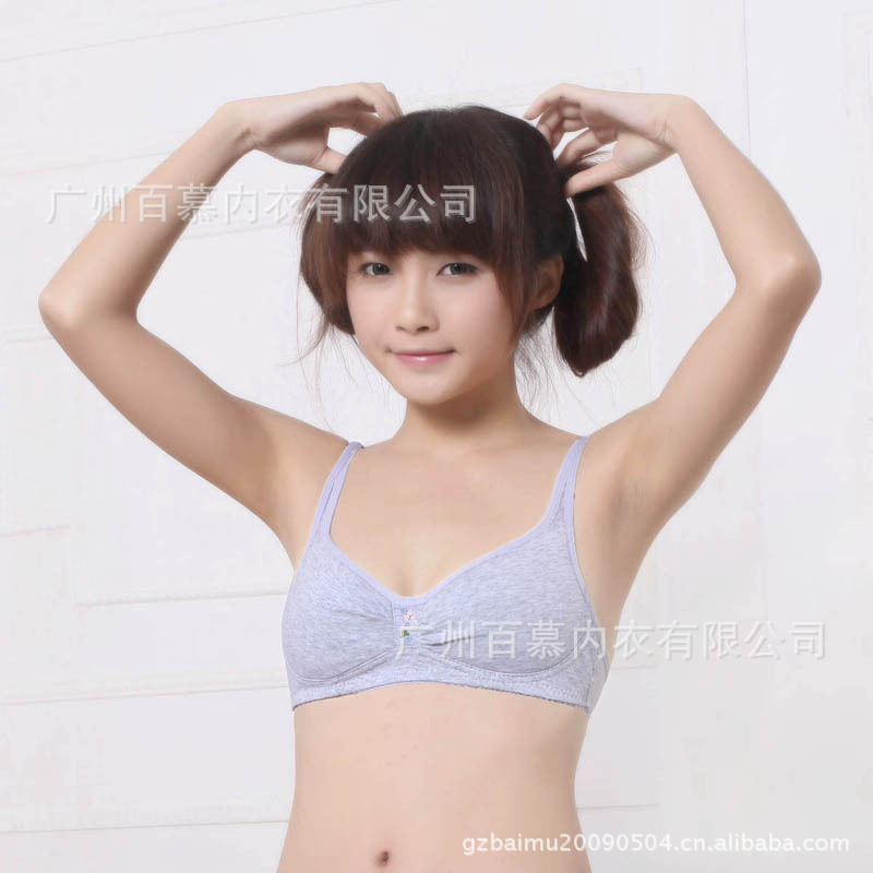 家批发-发育期纯棉软罩杯少女<em>学生内衣文胸</em>18