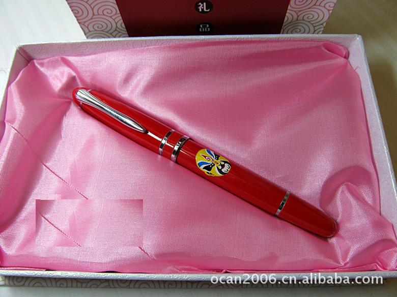 红瓷创意脸谱签字笔 实用特色礼品送领导 送长