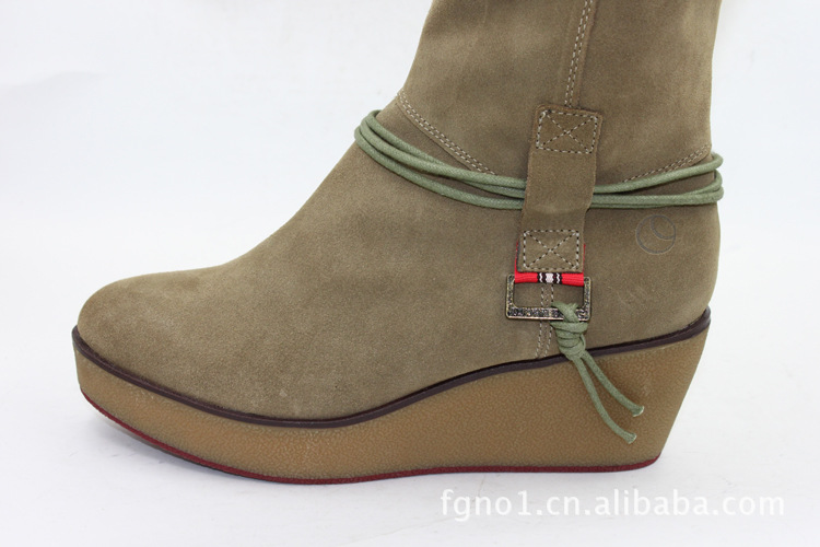 2012冬季新款磨砂真皮长靴高筒靴外贸原单正