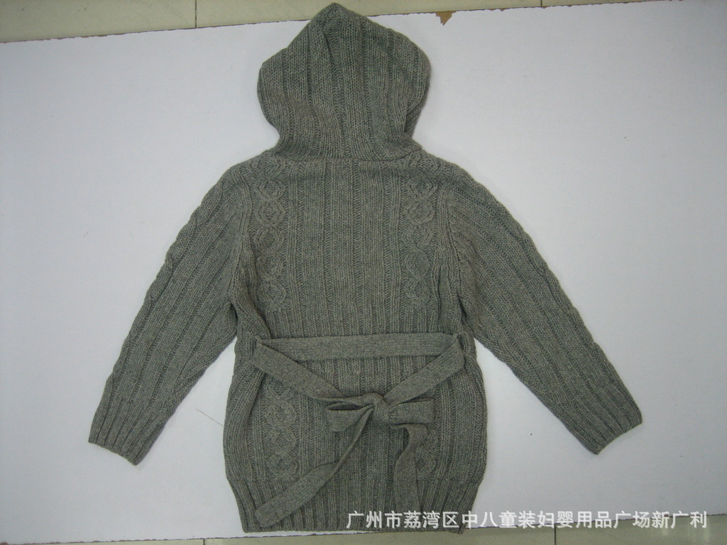 【儿童<em>纯羊毛</em>带帽加厚<em>毛衣</em>拉链<em>外套</em>童<em>毛衣</em> 【