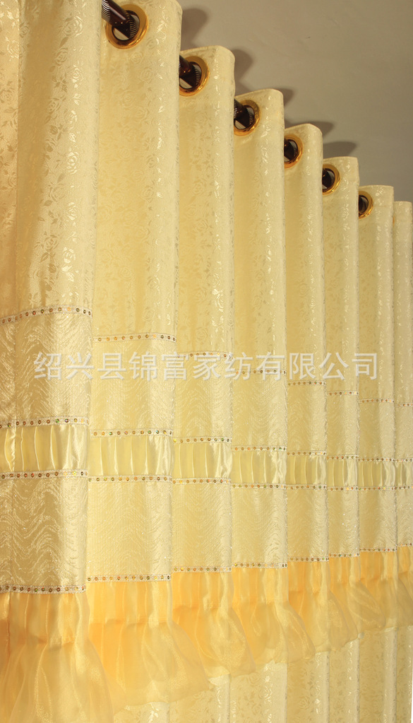 【出口中东中亚中美非洲等外贸窗帘布全涤色织