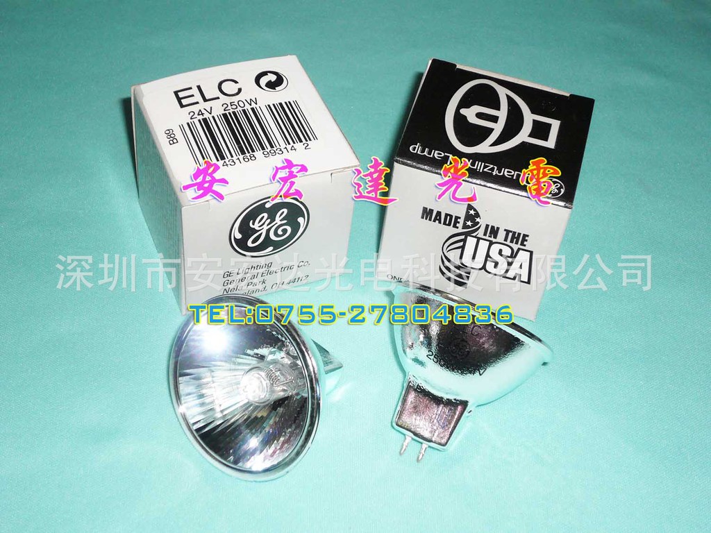 美国GE ELC 24V250W卤素杯灯--01