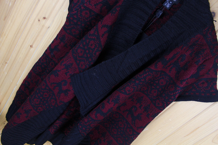 5518ky 钩花小鹿不对称<em>开衫短袖</em>中<em>长款毛衣</em>外