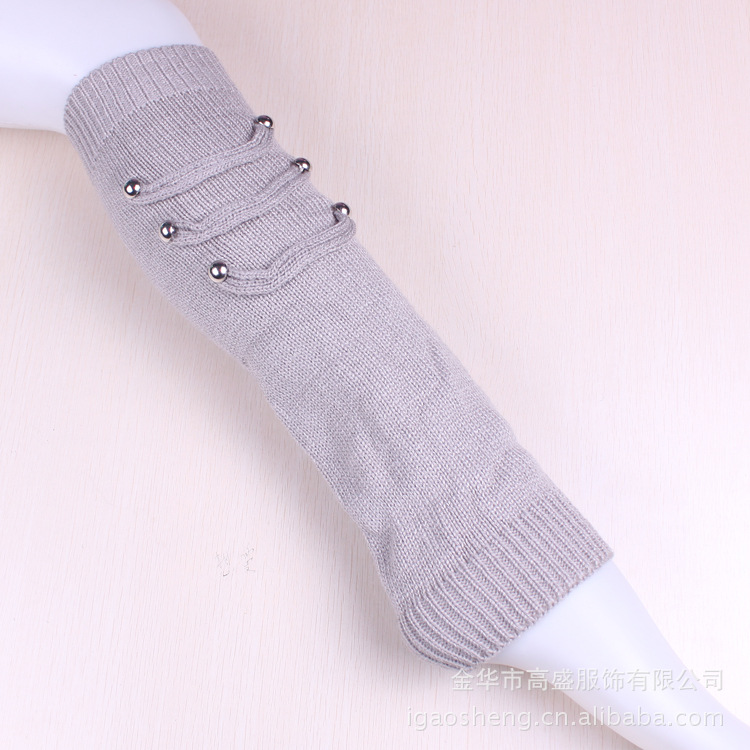 批发采购成人袜-<em>带子铁扣</em>粗针毛线针织袜套 护