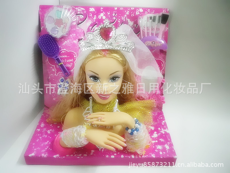 芭比玩具批发 芭芘娃娃<em>化妆</em>头 娃娃玩具批发 大