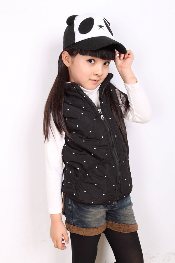 冬季新款韩版女中<em>小儿童</em>加绒<em>立领棉马甲</em> 免费