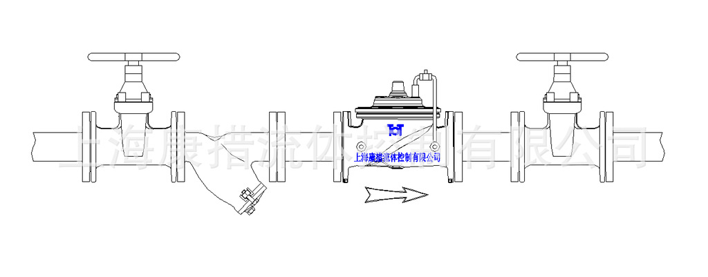 缓闭止回阀管线安装示意图