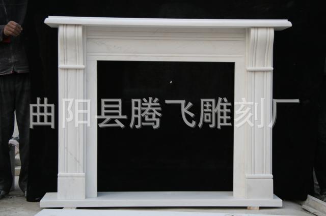 【河北曲阳大理石雕刻,厂家供应:简单线条壁炉