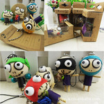 厂家推广季特价批发韩版木制工艺复古森林幽灵手机挂件巫毒娃娃 