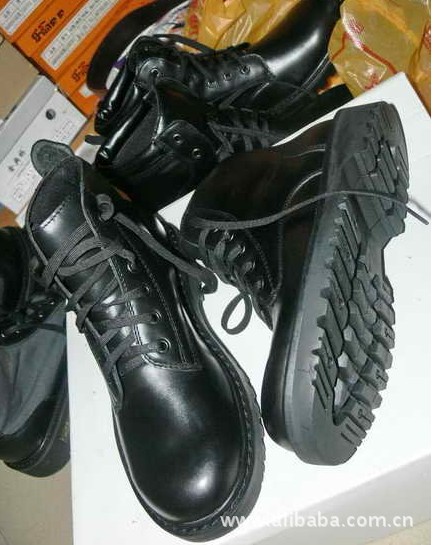 【保安鞋真皮鞋军用鞋JY002 牛皮鞋户外鞋高帮